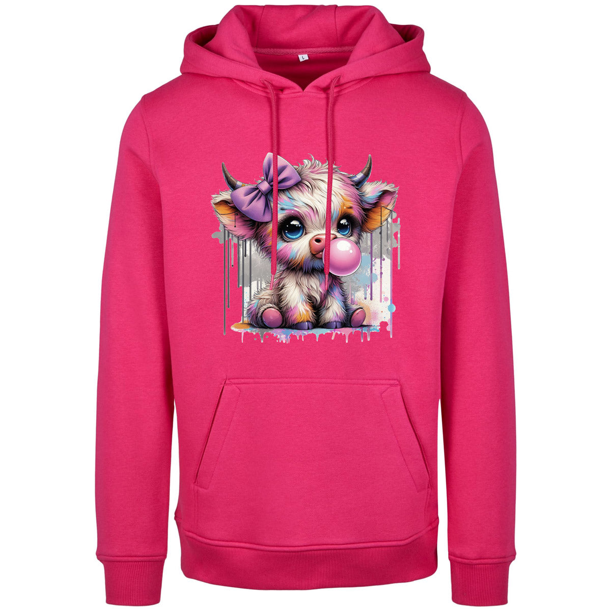 Hoodie -  Bubble Kuh Cow Druck - verschiedene Farben zur Auswahl