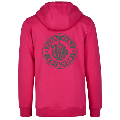Hoodie -  Fuck Fake Friends - Druck Multicolor - verschiedene Farben zur Auswahl