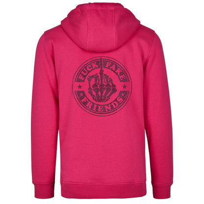 Hoodie -  Fuck Fake Friends - Druck Pink - verschiedene Farben zur Auswahl