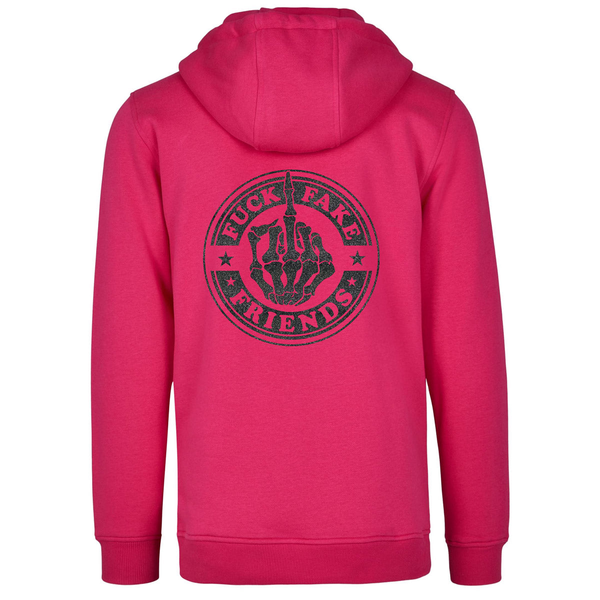 Hoodie -  Fuck Fake Friends - Druck Schwarz - verschiedene Farben zur Auswahl