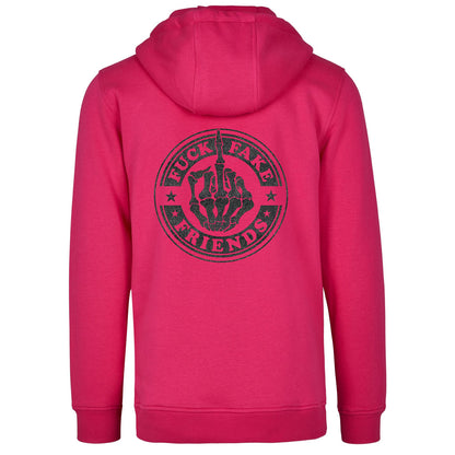 Hoodie -  Fuck Fake Friends - Druck Schwarz - verschiedene Farben zur Auswahl