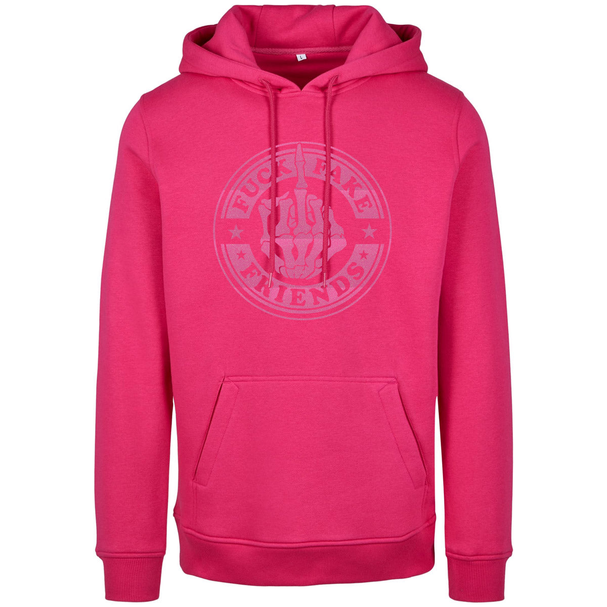Hoodie -  Fuck Fake Friends - Druck Neon Rosa - verschiedene Farben zur Auswahl