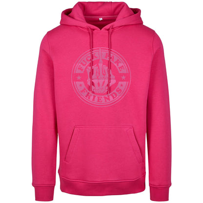 Hoodie -  Fuck Fake Friends - Druck Neon Rosa - verschiedene Farben zur Auswahl