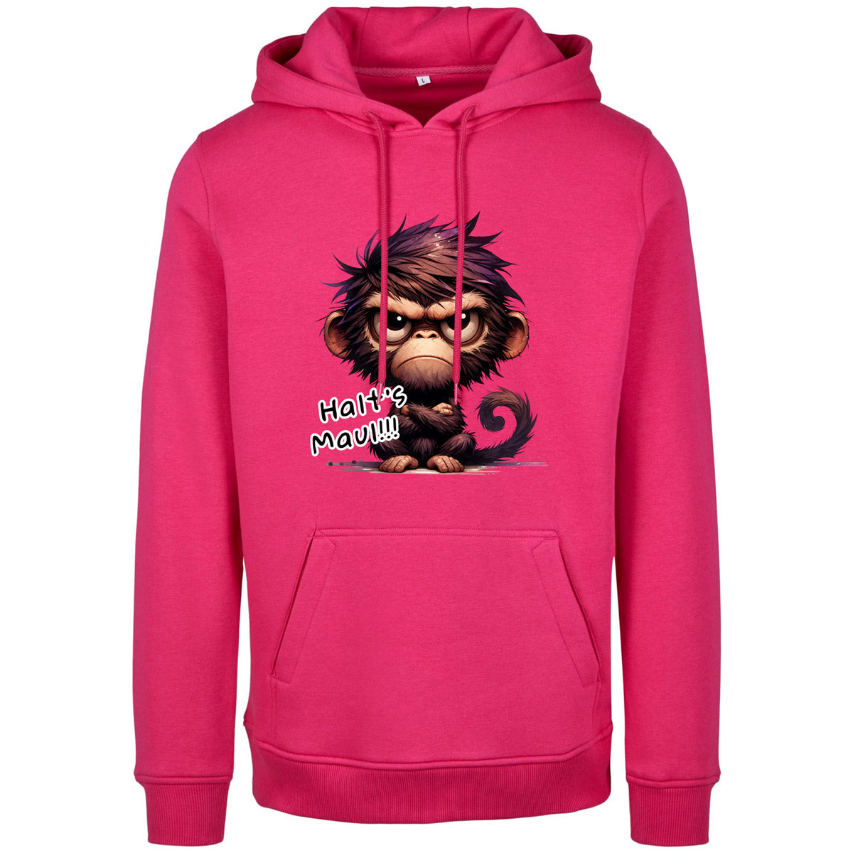 Hoodie -  Affe Halt´s Maul Druck - verschiedene Farben zur Auswahl