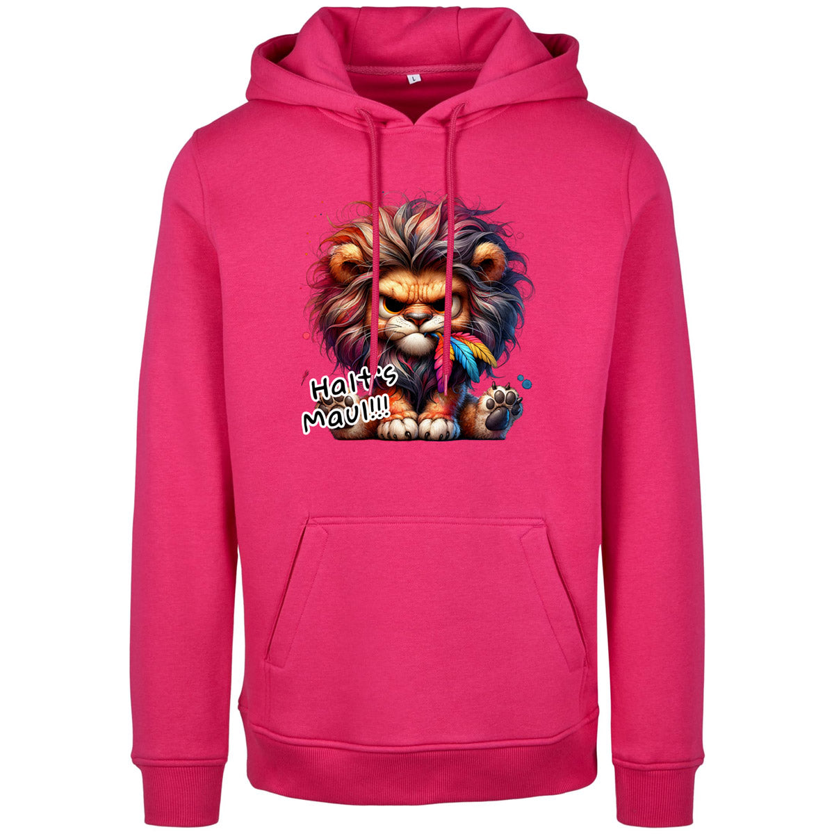 Hoodie -  Löwe Lion Halt´s Maul Druck - verschiedene Farben zur Auswahl