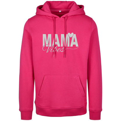 Hoodie -  Mama Vibes - Druck Weiß Rainbow - verschiedene Farben zur Auswahl
