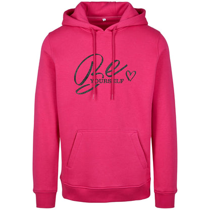 Hoodie -  Be Yourself - Druck Schwarz - verschiedene Farben zur Auswahl