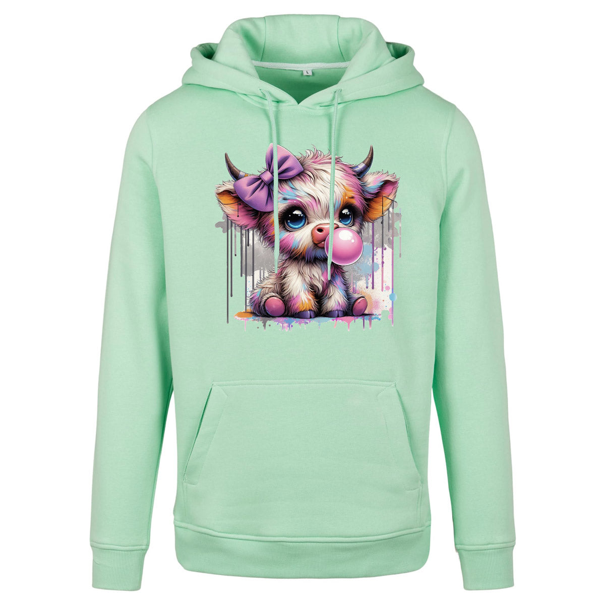Hoodie -  Bubble Kuh Cow Druck - verschiedene Farben zur Auswahl