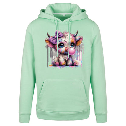 Hoodie -  Bubble Kuh Cow Druck - verschiedene Farben zur Auswahl