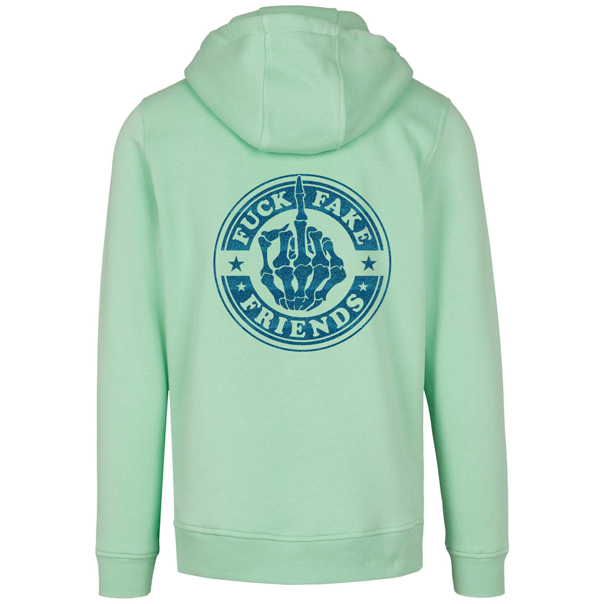 Hoodie -  Fuck Fake Friends - Druck Blau - verschiedene Farben zur Auswahl