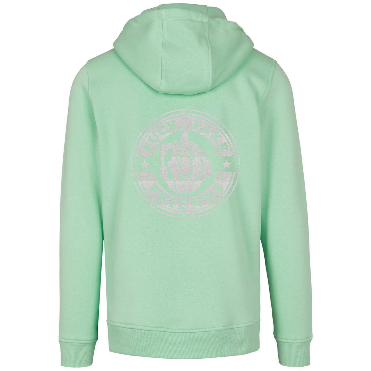 Hoodie -  Fuck Fake Friends - Druck Weiß Rainbow - verschiedene Farben zur Auswahl