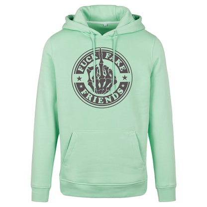 Hoodie -  Fuck Fake Friends - Druck Multicolor - verschiedene Farben zur Auswahl