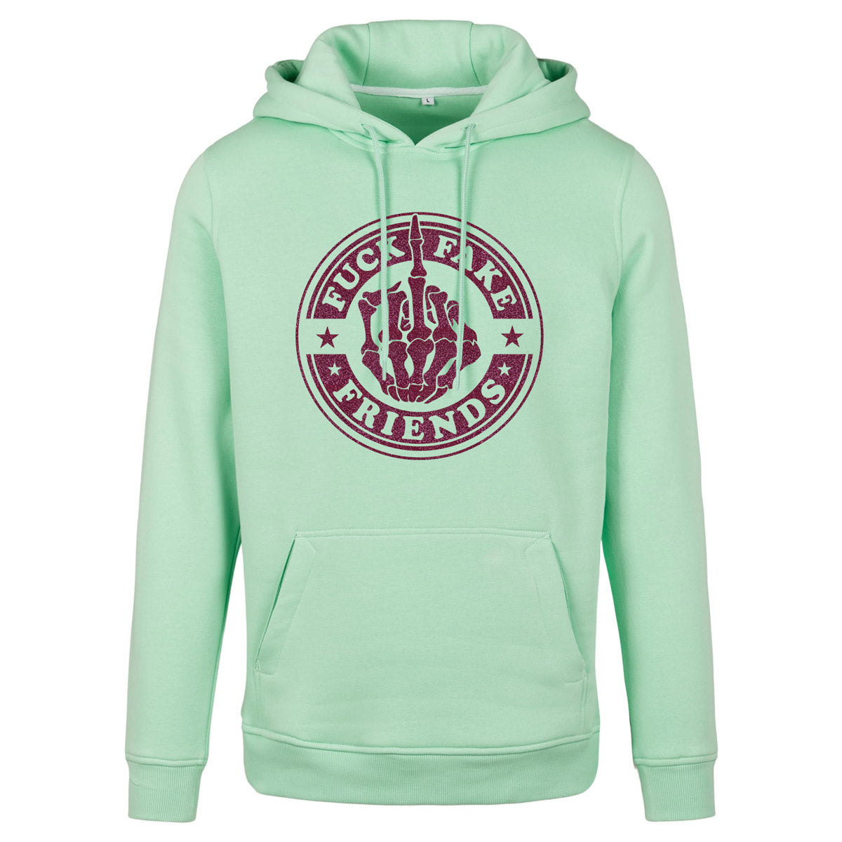 Hoodie -  Fuck Fake Friends - Druck Pink - verschiedene Farben zur Auswahl