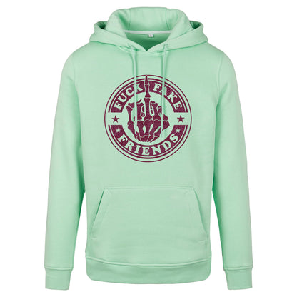 Hoodie -  Fuck Fake Friends - Druck Pink - verschiedene Farben zur Auswahl