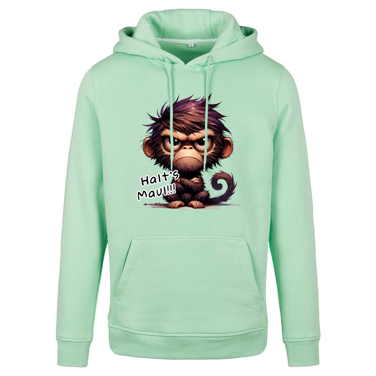 Hoodie -  Affe Halt´s Maul Druck - verschiedene Farben zur Auswahl