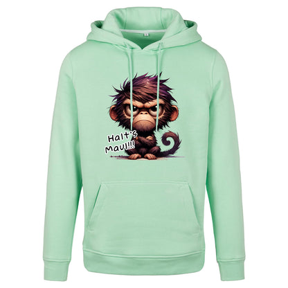 Hoodie -  Affe Halt´s Maul Druck - verschiedene Farben zur Auswahl