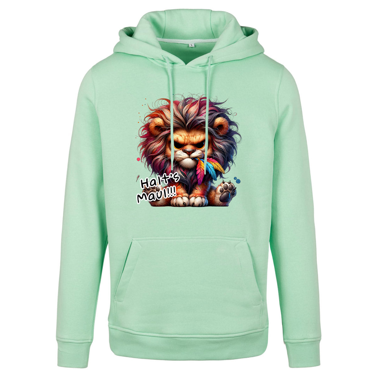Hoodie -  Löwe Lion Halt´s Maul Druck - verschiedene Farben zur Auswahl