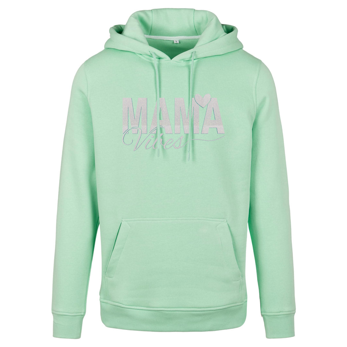 Hoodie -  Mama Vibes - Druck Weiß Rainbow - verschiedene Farben zur Auswahl