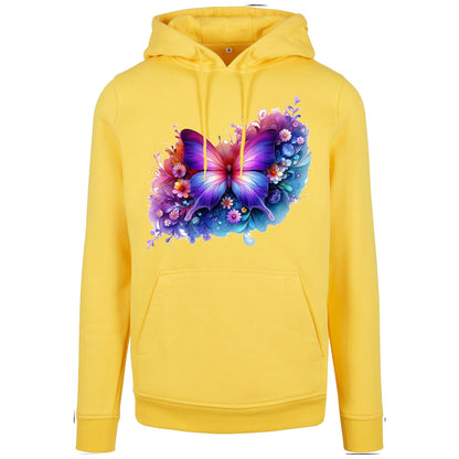 Hoodie -  Butterfly Schmetterling Bunt Druck - verschiedene Farben zur Auswahl