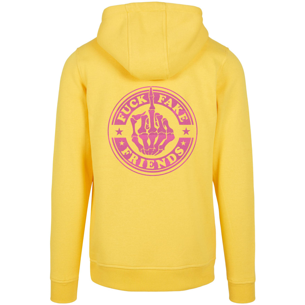 Hoodie -  Fuck Fake Friends - Druck Neon Rosa - verschiedene Farben zur Auswahl