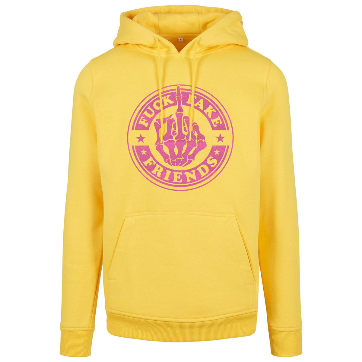 Hoodie -  Fuck Fake Friends - Druck Neon Rosa - verschiedene Farben zur Auswahl