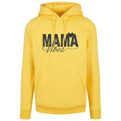 Hoodie -  Mama Vibes - Druck Schwarz - verschiedene Farben zur Auswahl