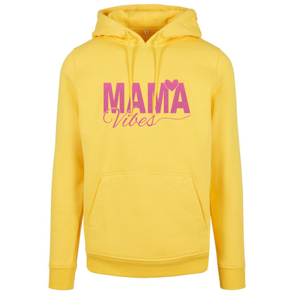 Hoodie -  Mama Vibes - Druck Neon Rosa - verschiedene Farben zur Auswahl