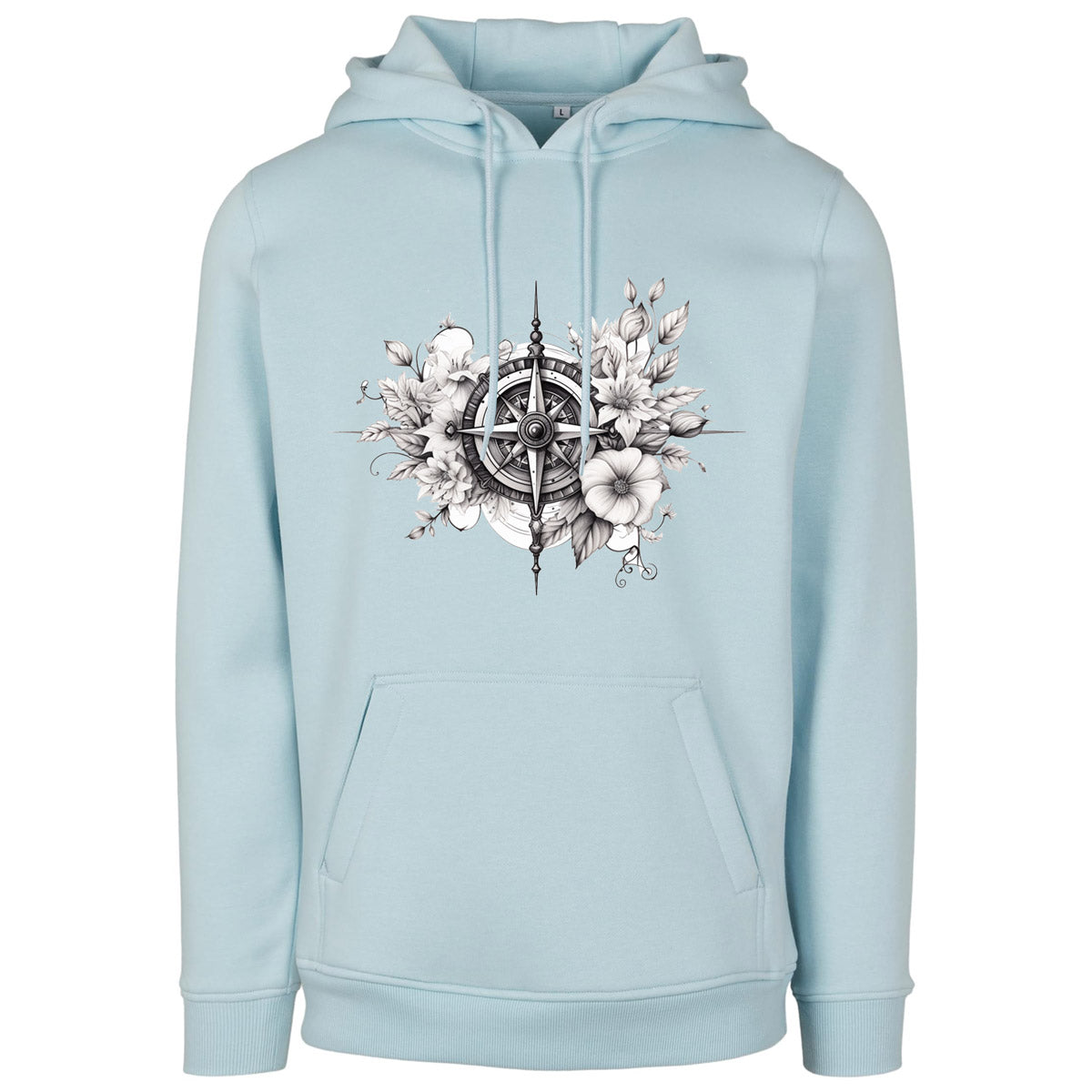 Hoodie -  Kompass Druck - verschiedene Farben zur Auswahl
