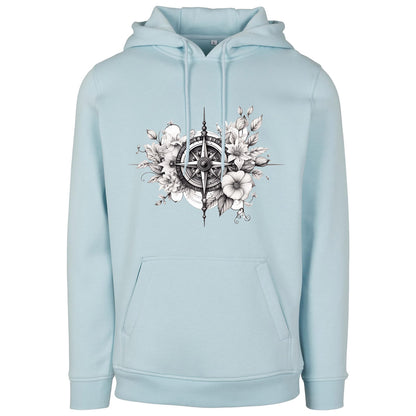 Hoodie -  Kompass Druck - verschiedene Farben zur Auswahl