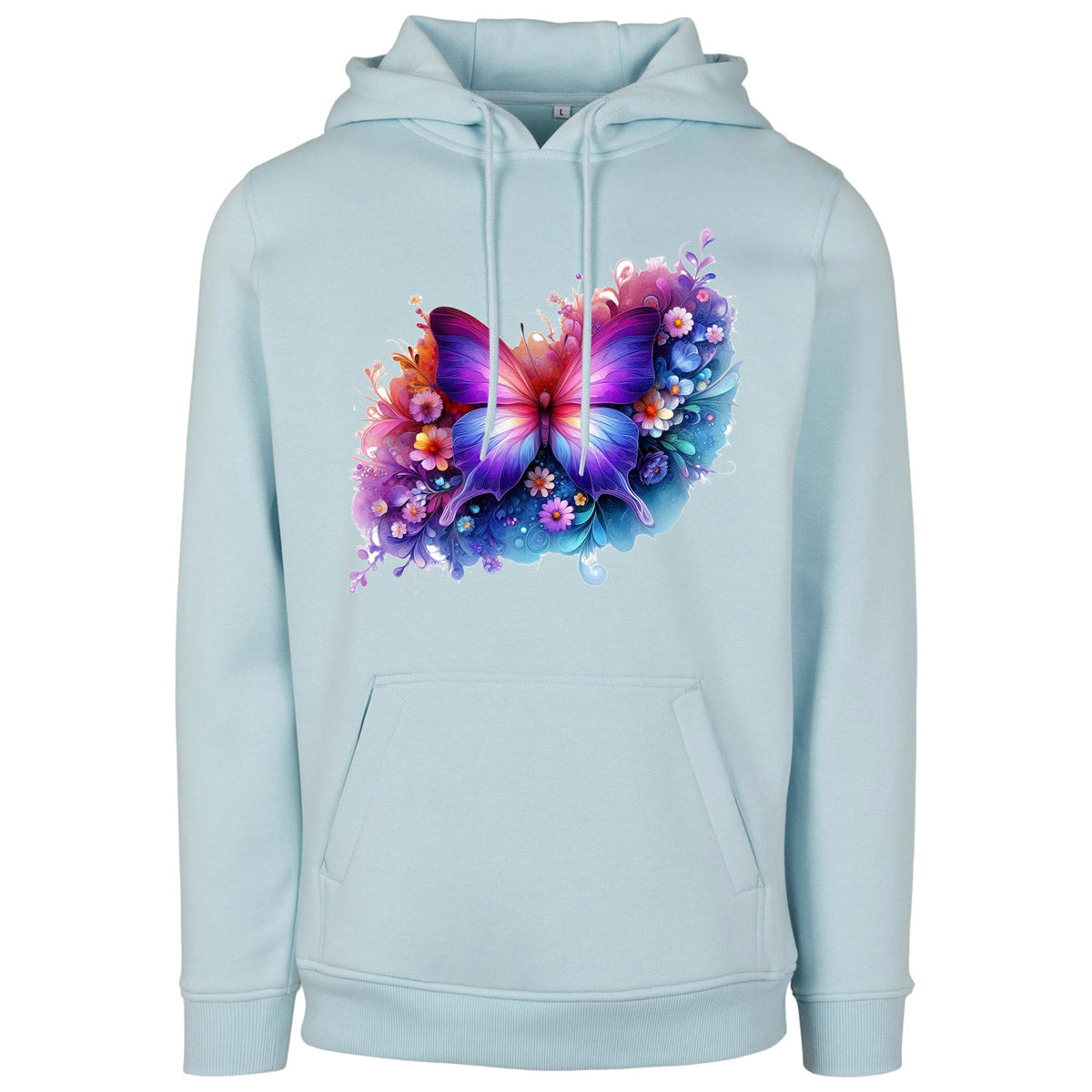 Hoodie -  Butterfly Schmetterling Bunt Druck - verschiedene Farben zur Auswahl