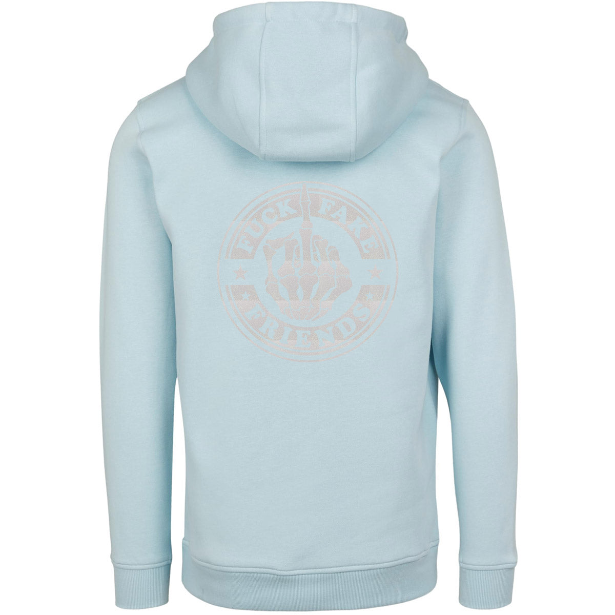 Hoodie -  Fuck Fake Friends - Druck Weiß Rainbow - verschiedene Farben zur Auswahl
