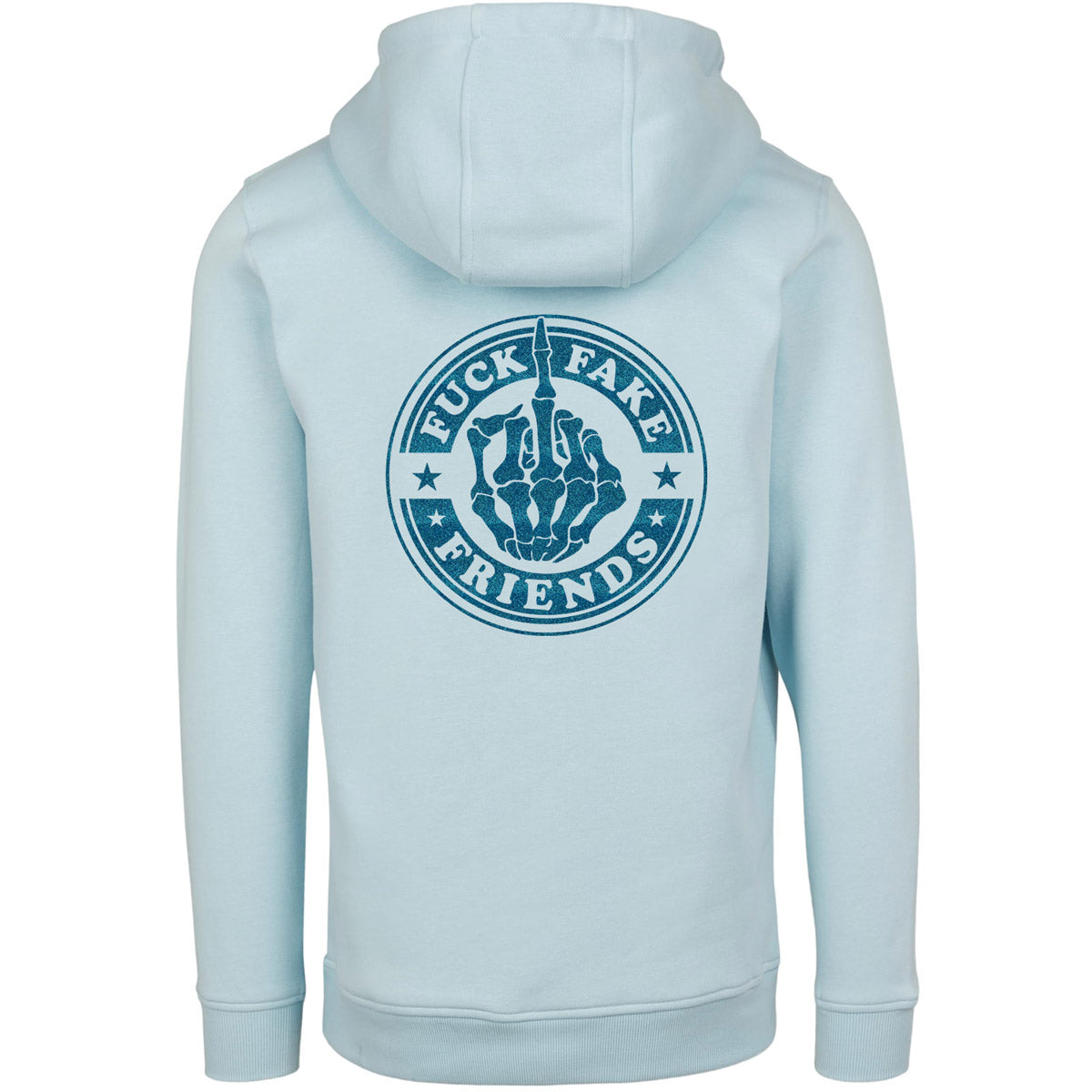 Hoodie -  Fuck Fake Friends - Druck Blau - verschiedene Farben zur Auswahl