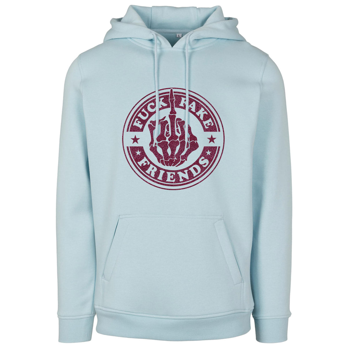 Hoodie -  Fuck Fake Friends - Druck Pink - verschiedene Farben zur Auswahl