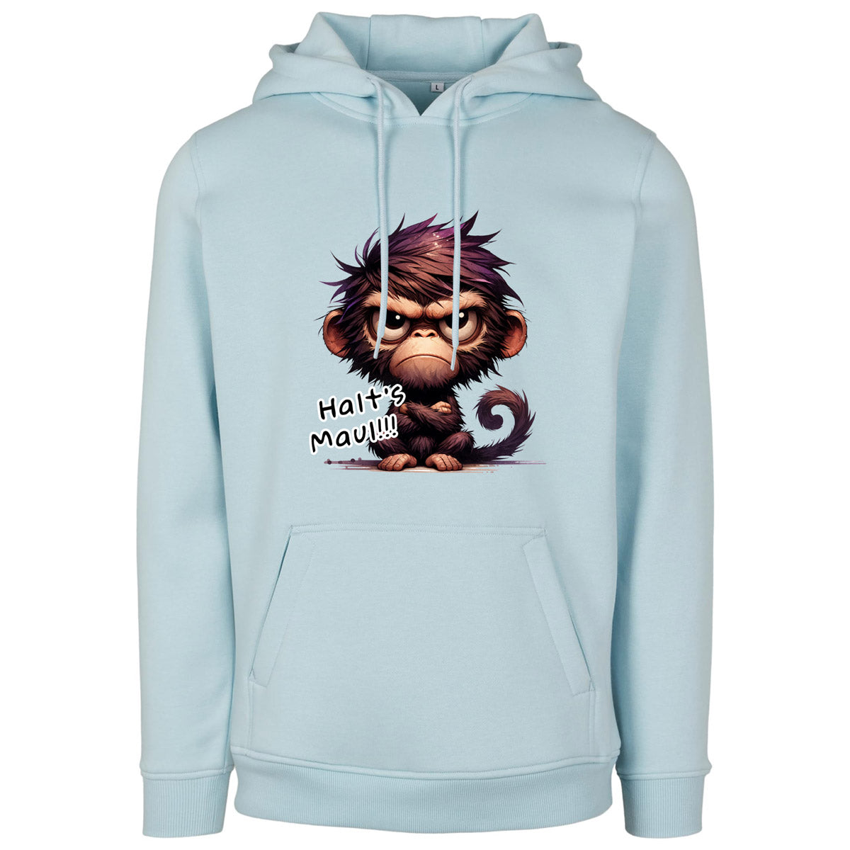 Hoodie -  Affe Halt´s Maul Druck - verschiedene Farben zur Auswahl