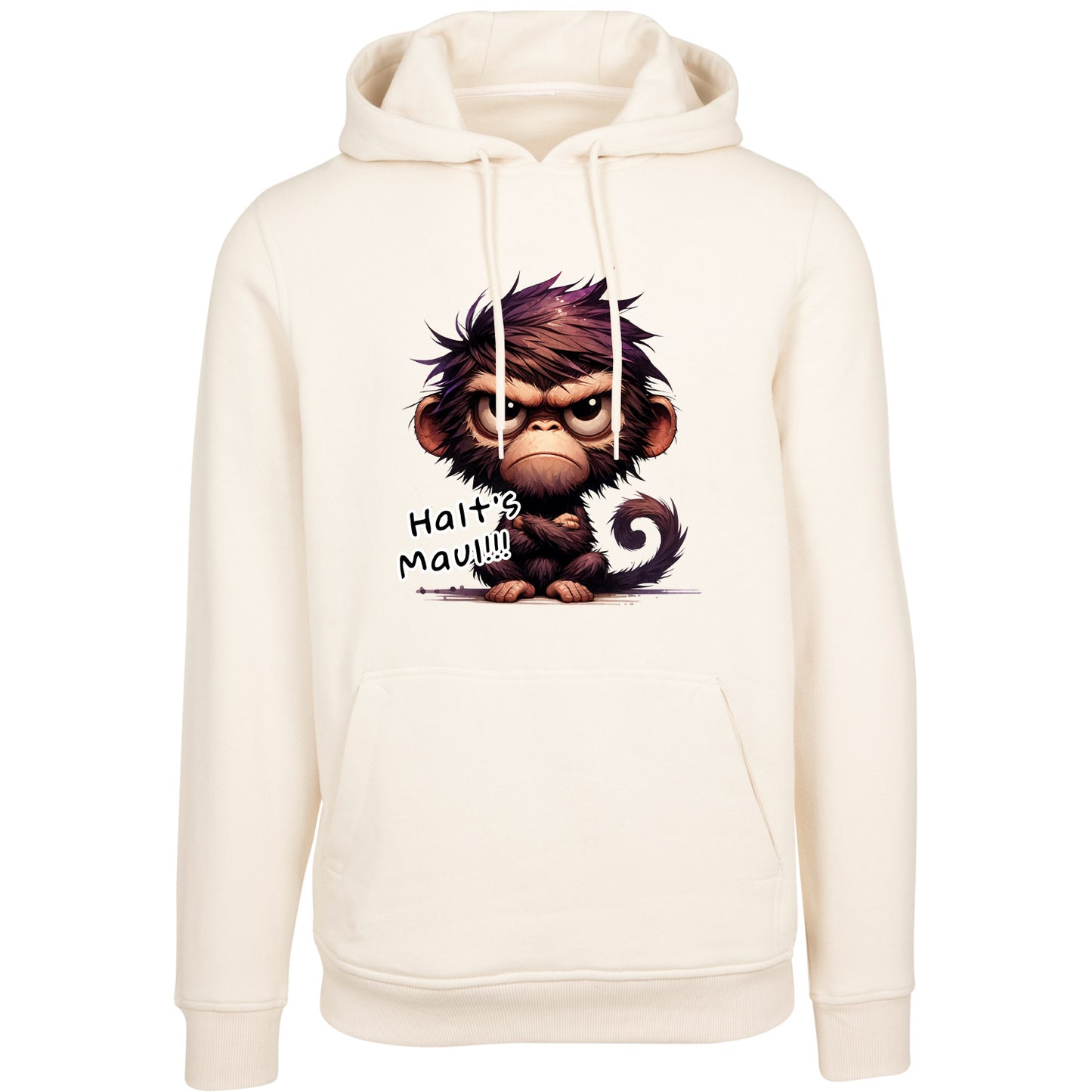 Hoodie -  Affe Halt´s Maul Druck - verschiedene Farben zur Auswahl