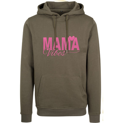 Hoodie -  Mama Vibes - Druck Neon Rosa - verschiedene Farben zur Auswahl