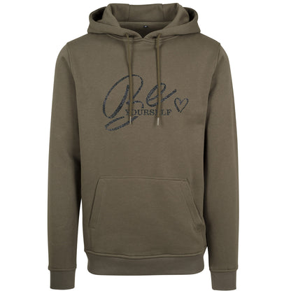 Hoodie -  Be Yourself - Druck Schwarz - verschiedene Farben zur Auswahl