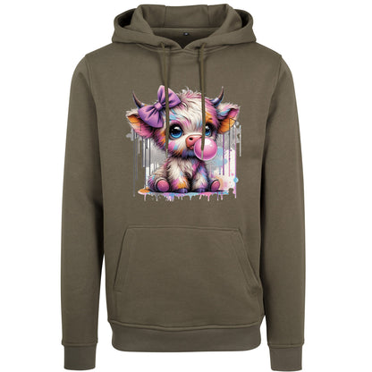 Hoodie -  Bubble Kuh Cow Druck - verschiedene Farben zur Auswahl