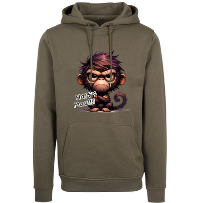 Hoodie -  Affe Halt´s Maul Druck - verschiedene Farben zur Auswahl