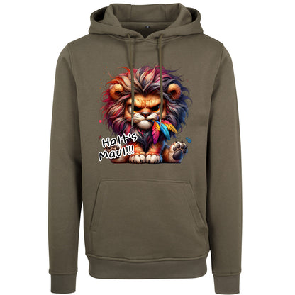 Hoodie -  Löwe Lion Halt´s Maul Druck - verschiedene Farben zur Auswahl