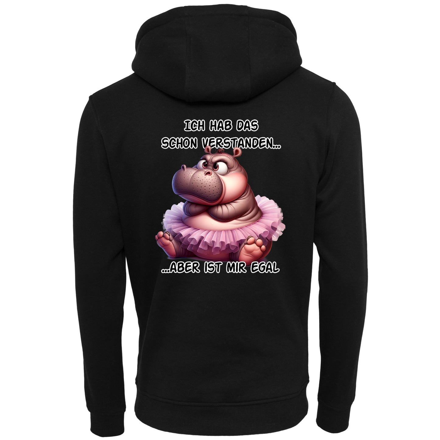 ZIP Hoodie - Ich hab das schon verstanden... Nilpferd