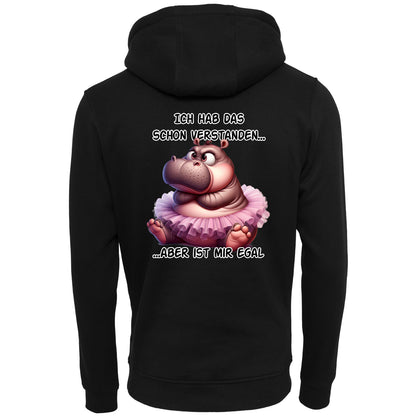 ZIP Hoodie - Ich hab das schon verstanden... Nilpferd