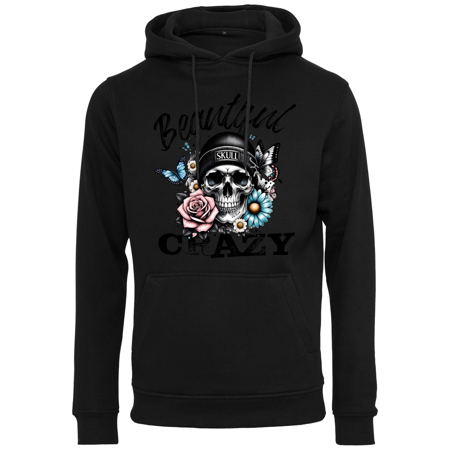 Hoodie - Beautiful Crazy Skull