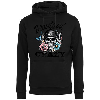 Hoodie - Beautiful Crazy Skull