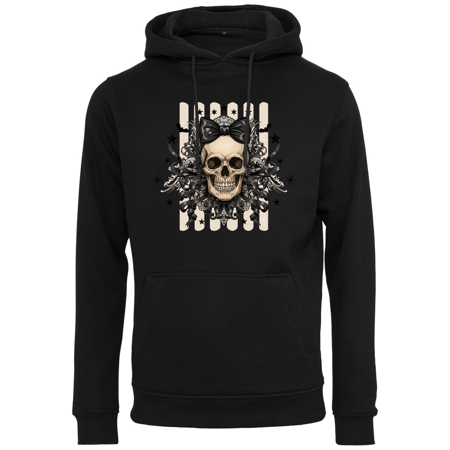 Hoodie - Black Ribbon Skull