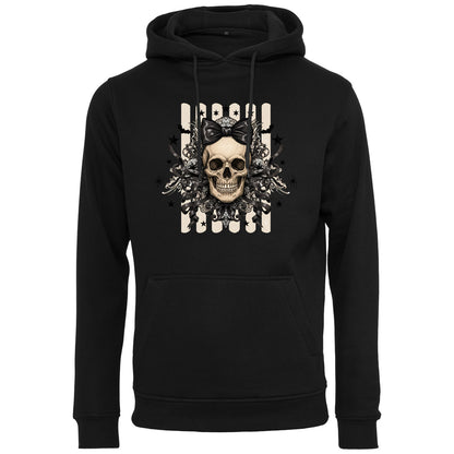 Hoodie - Black Ribbon Skull