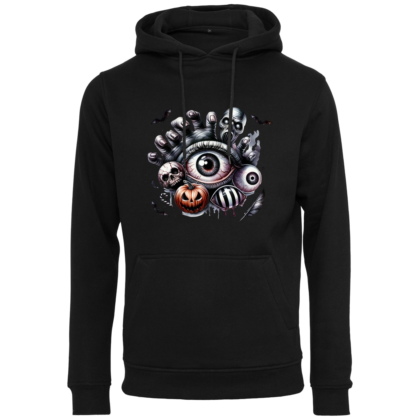 Hoodie - Halloween Auge Kürbis Hand