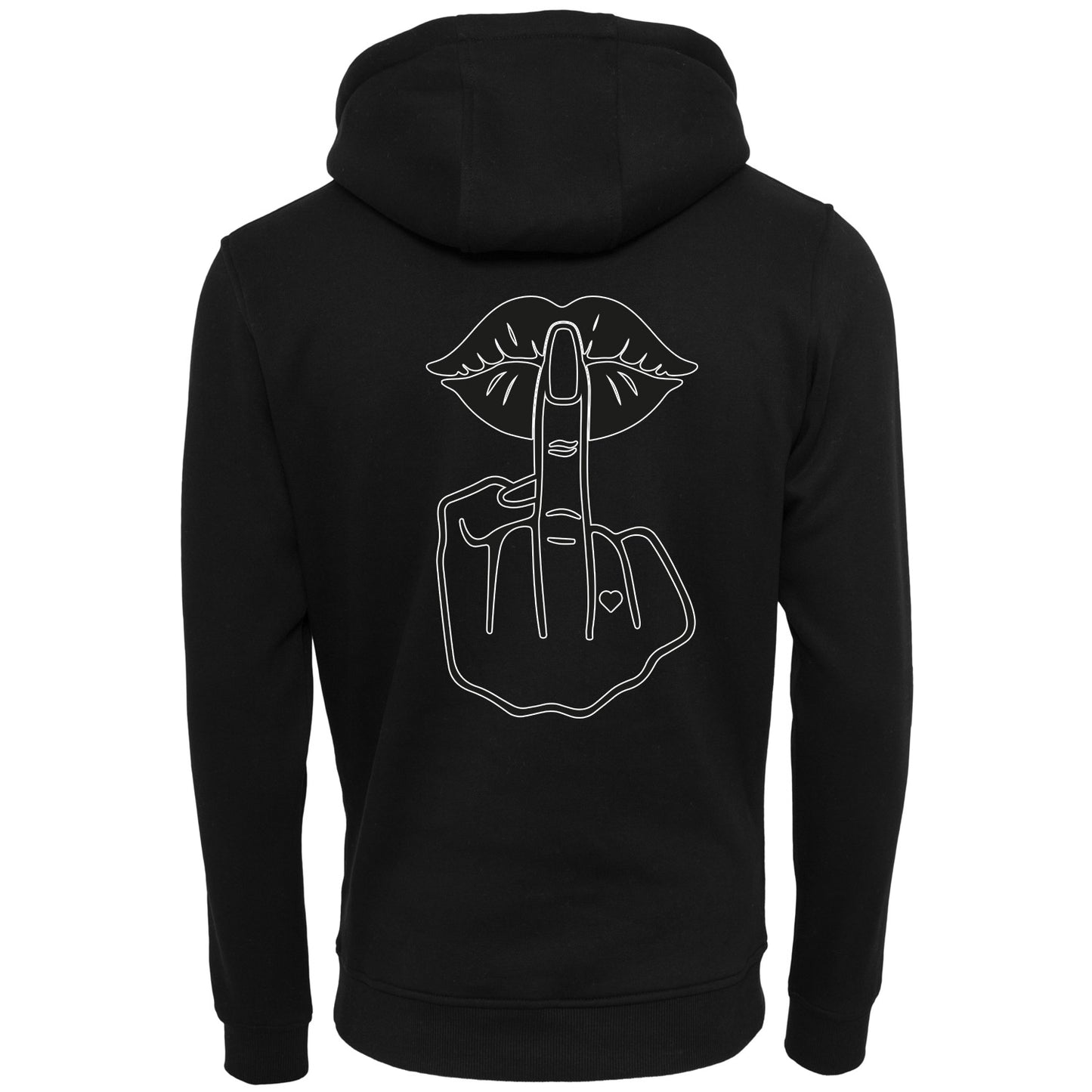 Hoodie - Lippen Lips Mittelfinger