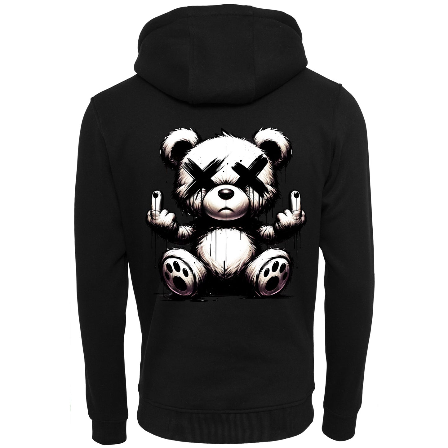 Urban Streetstyle Hoodie – Rebel Teddy Bär Motiv Hoodie Unisex