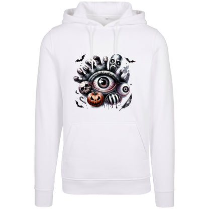 Hoodie - Halloween Auge Kürbis Hand